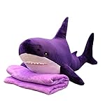 MUPI Shark Plush Shark Stuffed Animal Shark Pillow Stuffed Shark Squishmallow Shark Toy Shark Ocean Stuffed Animal Big Plush Large Stuffed Shark Shark Doll Sea Animal（Purple 23 Inch）
