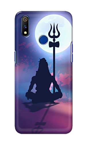 Image of Printed Hard Back Cover Case for Realme 3 Pro Back Cover (Lord Shiva) -1302