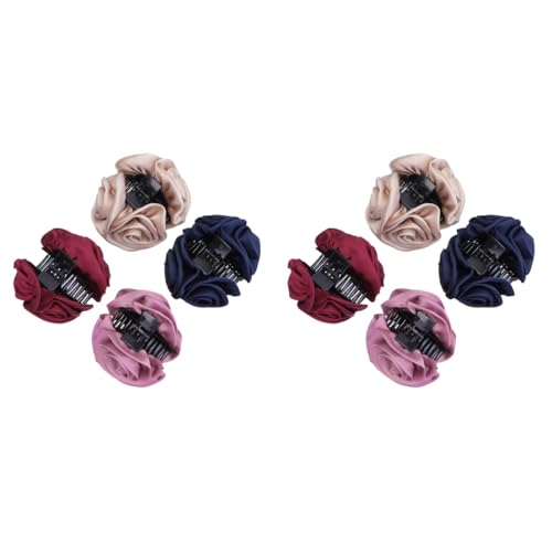 Barrette à cheveux à fixation forte pinces griffe roses pour queue de cheval