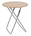 thesecrethome.es - Mesa Redonda Plegable - Mesa Auxiliar Alta - Mesa Plegable Haya Vaporizada - Mesa Auxiliar para Estudio, Cocina, Terraza - 70x70x60 cm