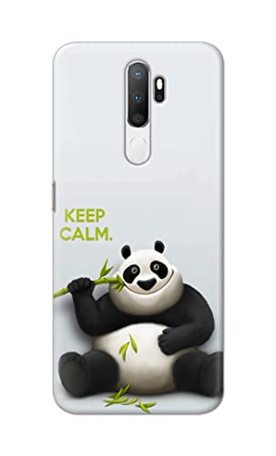 Image of PRINTFIDAA� Printed Hard Back Cover Case for Oppo A5 2020 | Oppo A9 2020 Back Cover (Cartoon Panda) -2808