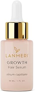 Lanmeri Vegan Hair Growth Serum - Natural Hair Regrowth and Hair Loss Treatments for Women & Men - Scalp Serum for Thinning Hair and Hair Loss - Fuller-looking, Thicker and Healthier Hair in 90 Days, All Hair Types
