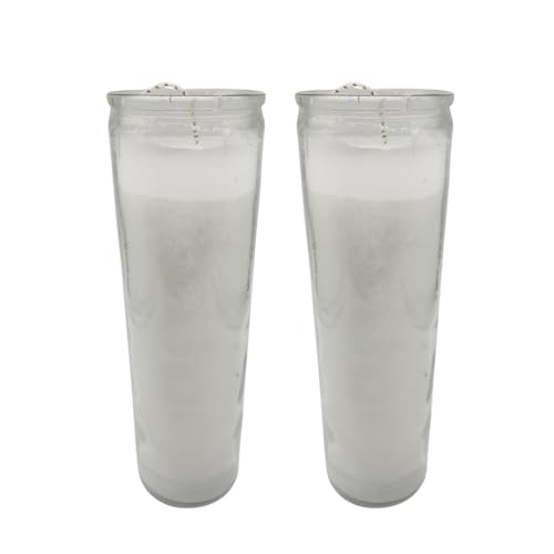 Generic Plain White Glass Candle 2 Pack