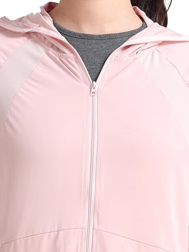 Image of FabSeasons FabSports Women's UV Protection Sun Screen Jacket, Full Zip Sun Protection Clothing, Lightweight with UPF 50+ Protection for Outdoors, with Pockets, Sun Protective Clothing for Women