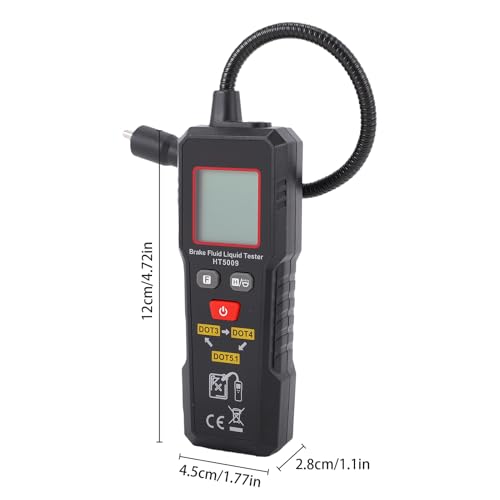 Detector de humedad de frenos con pantalla retroiluminada LED para DOT3 y DOT4 6