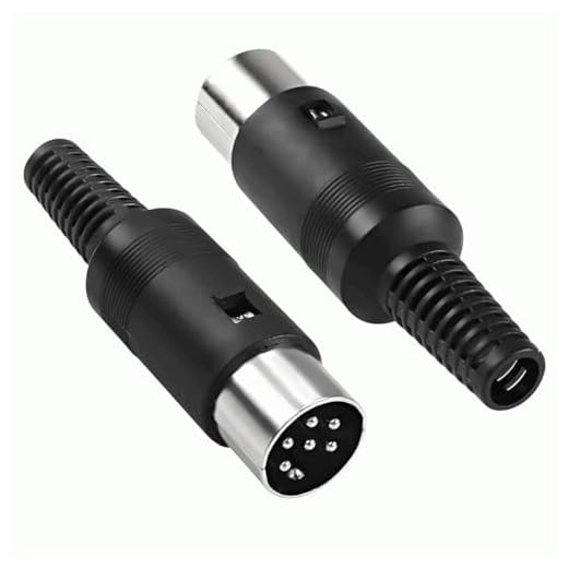TECHZOCO Conector Audio DIN 6 Pines, Conector Midi 6 Pin, Adaptador Macho DIN de 6 Pines, Compatible con Bang & Olufsen B&O, PowerLink, BeoLab 3, Ordenador, Sonido, Negro, 1 Unidad