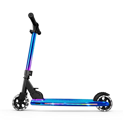 Jetson Scooters - Mars Kick Scooter (Iridescent) - Collapsible Portable Kids Push Scooter - Lightweight Folding Design With High Visibility Rgb Light Up Leds On Wheels And Deck #TOP1