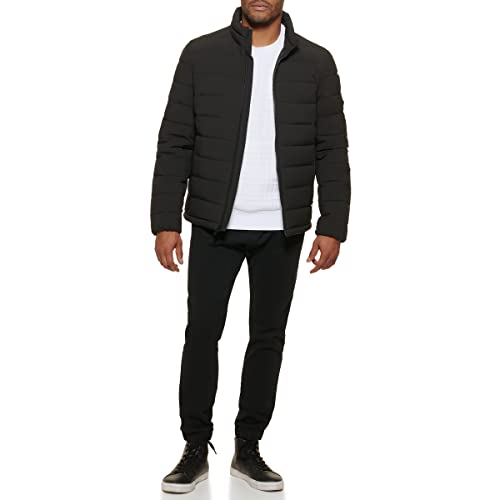 Dkny Men's Jon Quilted Stand Collar Puffer Jacket, Black, Xxx-Large #TOP2