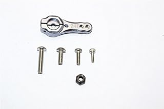 Axial SCX10 II Upgrade Parts (AX90046, AX90047) Aluminum 24T Servo Horn - 1Pc Set Gray Silver