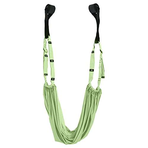 Waist Back Leg Stretch Strap Yoga Fitness Band,Stretching Equipment with Door Anchor for Dance Aerial Yoga Ballet Leg Stretching Exercise (Light Green)