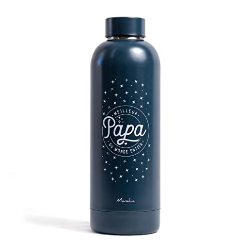 Gourde inox Isotherme "Meilleur Papa du monde entier" - 500ml - Manahia