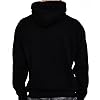 LABEL APPAREL Mens Pullover Fleece Hoodie 300GSM Sweatshirt Plain Hoody Work Hooded Jumper Ribbed Cuff Long Sleeve Pull Over Top, Black, 4XL #1