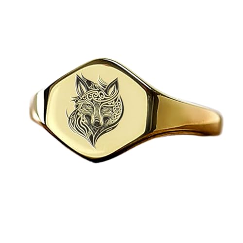 Bague loup hexagonale pour affirmer votre style vintage au quotidien