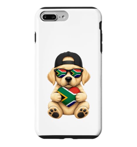South African Flag Dog Heart Heritage Outfit South Africa Case for iPhone 7 Plus/8 Plus