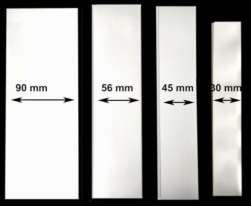 Tiras filoestuches protectores transparentes sellos 34-90mm lote 170 uds 2