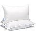Set of 2, Luxury Goose Feather and Down Bed pillows (Queen)
