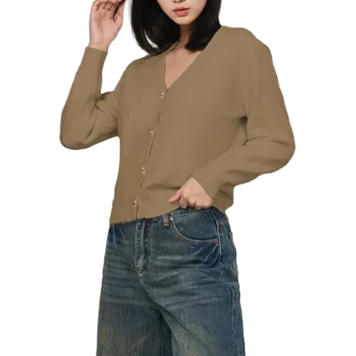 Fluffy Cardigan Sweater for Women Button Down Knit Cardigan