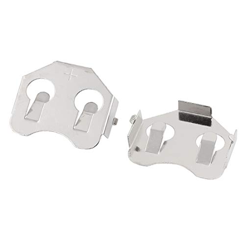 Placas de batería CR2032 de metal tono plateado 10 piezas miniatura 2