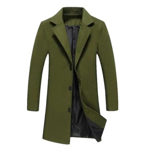 Veste manteau décontracté haut de gamme en coupe longue à revers unie