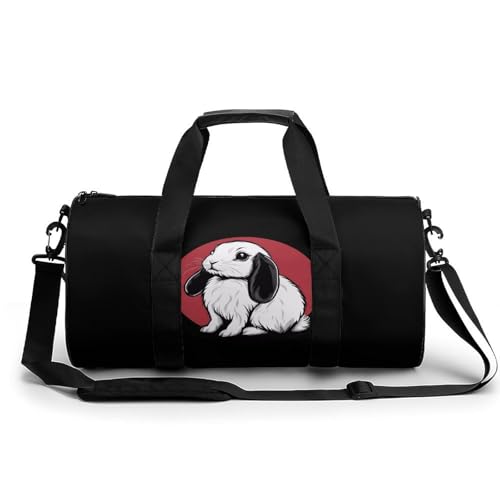 Dutch Bunny Rabbit Sports Gym Bag Travel Duffel Workout Bag with Adjustable Strap