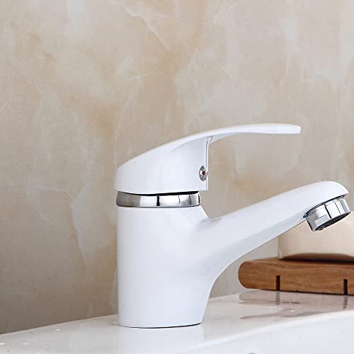 Grifo de lavabo blanco grifo baño grifo lavabo mezclador monomando