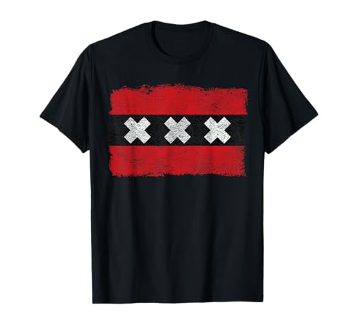 Flag of Amsterdam City, Netherlands T-Shirt
