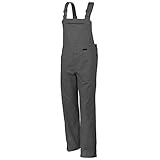 latzhose grau schwarz 1 Gesäßtasche, 1 Ruler Pocket, Seitenschlitze - verstellbar