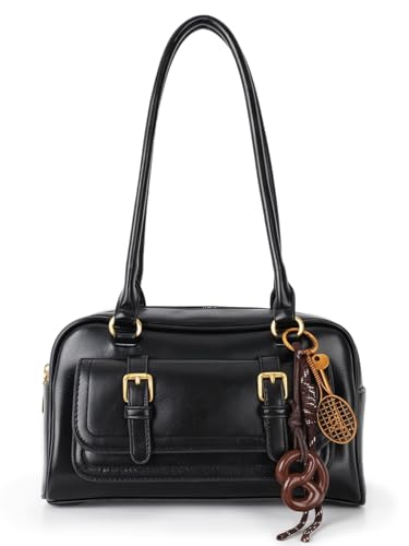 Bolso hombro vintage para mujer en cuero PU miniatura 1