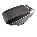 Auto Mittelarmlehne Dual Schichten Schwarz Mittelarm Konsole Kompatibel Mit Suzuki Für SX4 2007-2013 Fiat Für Sedici Mittelkonsole Arm Rest Lagerung Box Fach