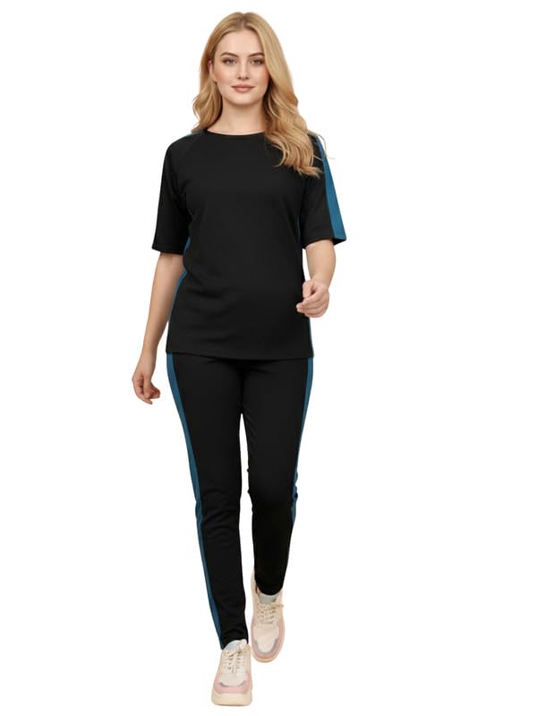 dtr fashion Women's Cotton Blend Solid Tracksuit | Co-ord Set For Women| Active Wear Suit Set For Women| Track Suit Set For Women-picture-21