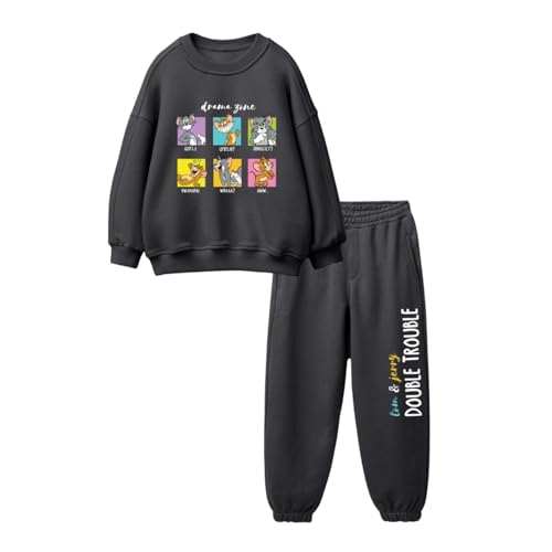 Image of Nap Chief Kids Cotton Official Tom & Jerry Printed Co ord set for Boys & Girls, Sweatshirt and Joggers Clothing Set for Casual Wear