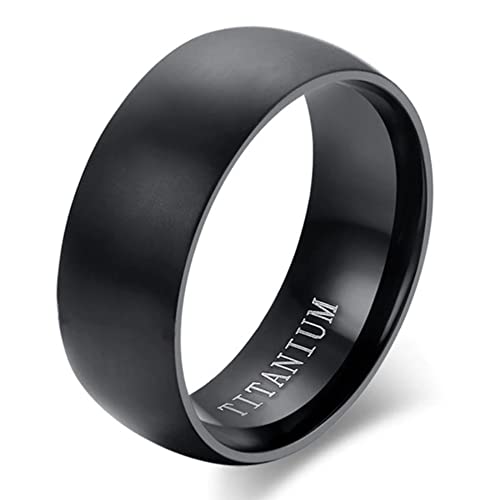 ZENSE - Bague homme tendance en acier poli noir ZR0171, taille 70