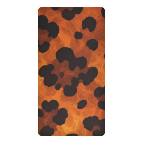 Drap-housse imperméable pour berceau léopard orange 132x71
