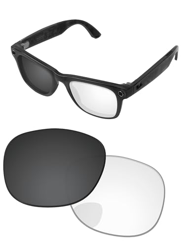PapaViva Lentes de repuesto compatibles con gafas de sol Ray Ban Meta RW4008 de 53 mm, Eclipse Gris Fotocromático, RW4008 53mm