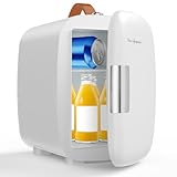 DUMOS Mini Fridge for Bedroom, 4L Compact Personal Fridge Cooler For Skincare, Drinks, And...