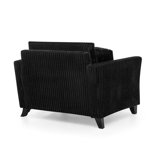 Sillón Peluche Negro Plegable miniatura 7