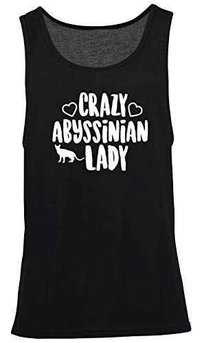 Crazy Abyssinian Lady - cat Vest Scoop Sleeve Unisex Tank top