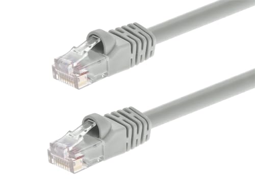 Image of Monoprice 3FT 24AWG Cat6 500MHz Crossover Ethernet Bare Copper Network Cable - Gray