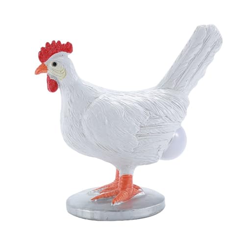 ZALEFAQN Resin Simulation Egg Chicken Unique Home Decoration Ornament Creative Desk Bedroom Atmosphere Light