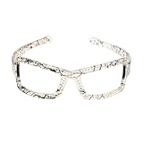 UKCOCO Diadema Antideslizante para Cabello Diseño de Gafas de Sol en Plástico Efecto Serpiente Color Marrón, Ligera y Cómoda para Uso Diario, Maquillaje y Fiestas