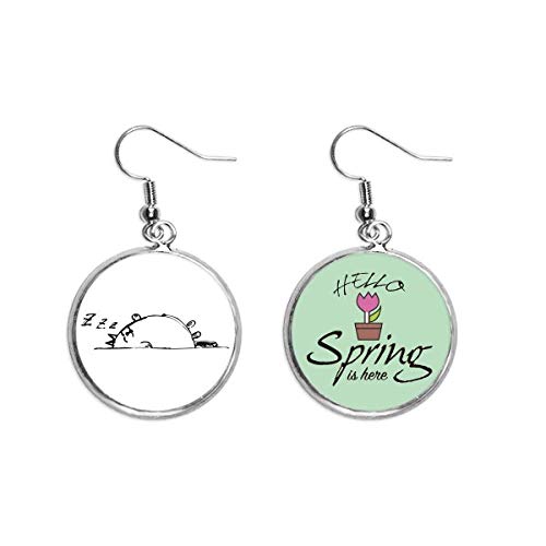 Pendientes de primavera gato tumbado colgante decorativo pendientes mujer