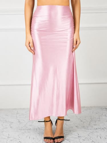 Sizi pink satin skirt – image 3