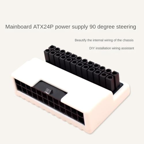 Pawlickio ATX 24-stifts 90° Nätadapter för Moderkort, Svart