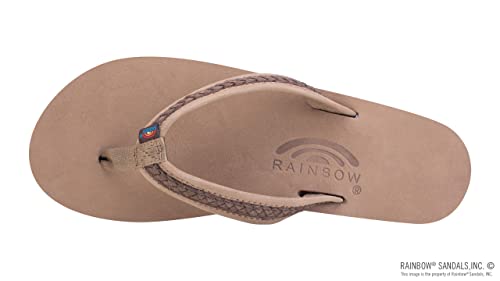 Image of Rainbow Sandals The Willow - Double Layer Leather Dark Brown /Expresso Sandal with Double Braided 3 /4 inch Strap, Ladies, X-Large, 8.5-9.5 D(M) US