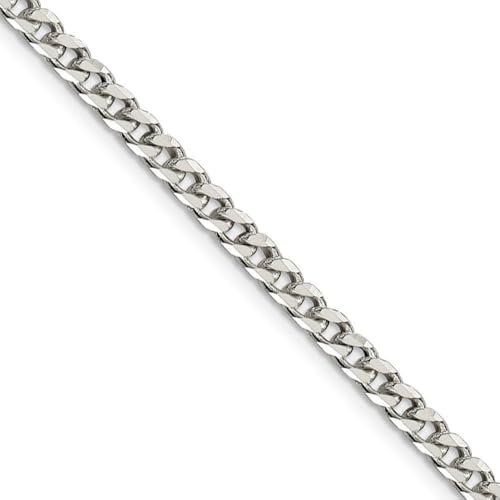 The Black Bow 3.5mm Sterling Silver Solid Curb Chain Necklace