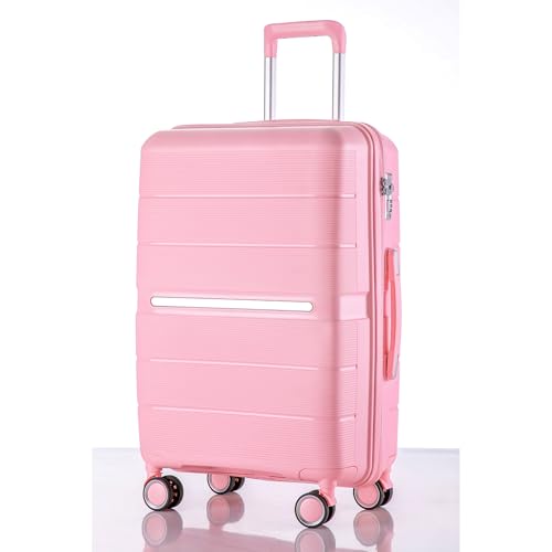 Luggage Sets 4 Piece Pp Lightweight Expandable Suitcase with TSA Lock Pink Modern Contemporary Plastic Includes Hardware Lift Top3