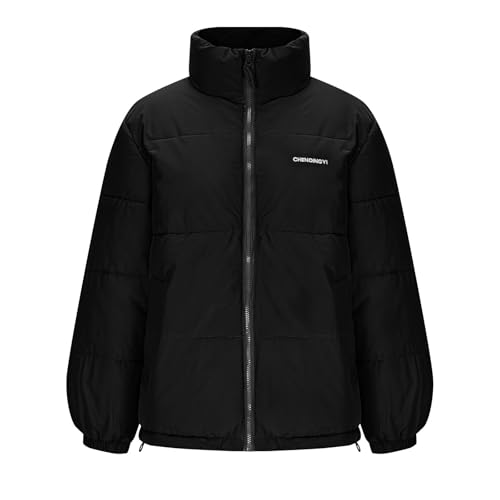 Womens Padded Jacket Outfits for Women Thermal Puffer Plain Fall Winter Outerwear 20253