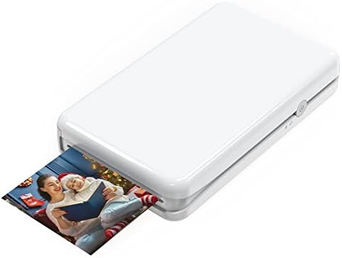 Instant Photo Printer 2x3'' Portable for Travel, Wireless Photo Printer with Bluetooth Connection, 4 Pass, Inkless