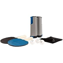 Champion Sports Anywhere Table Tennis Ping Pong Paddles, Balls, and Portable Net & Post Set To Go, 10.1"L x 10.1"W x 3.2"H