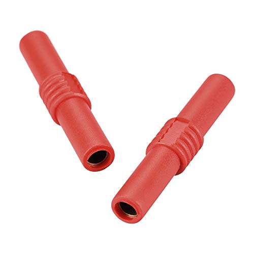 sourcing map 4mm Banana Speaker Plug Female to Female Converter Jack Socket Connector 10A 4pcs Red Black - Image 3